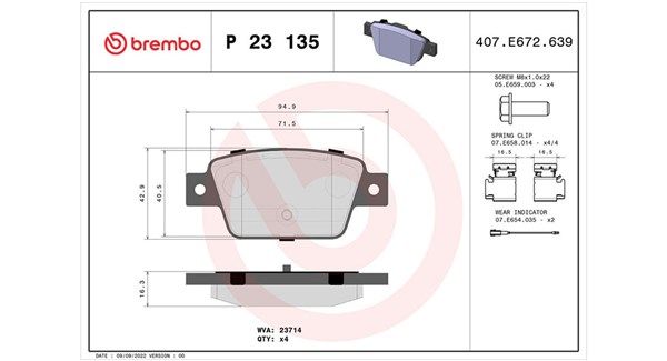 MAGNETI MARELLI Комплект тормозных колодок, дисковый тормоз 363700423135